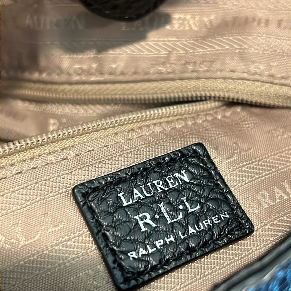 🖤 Lauren Ralph Lauren Black Leather Bucket Shoulder Bag 👜✨